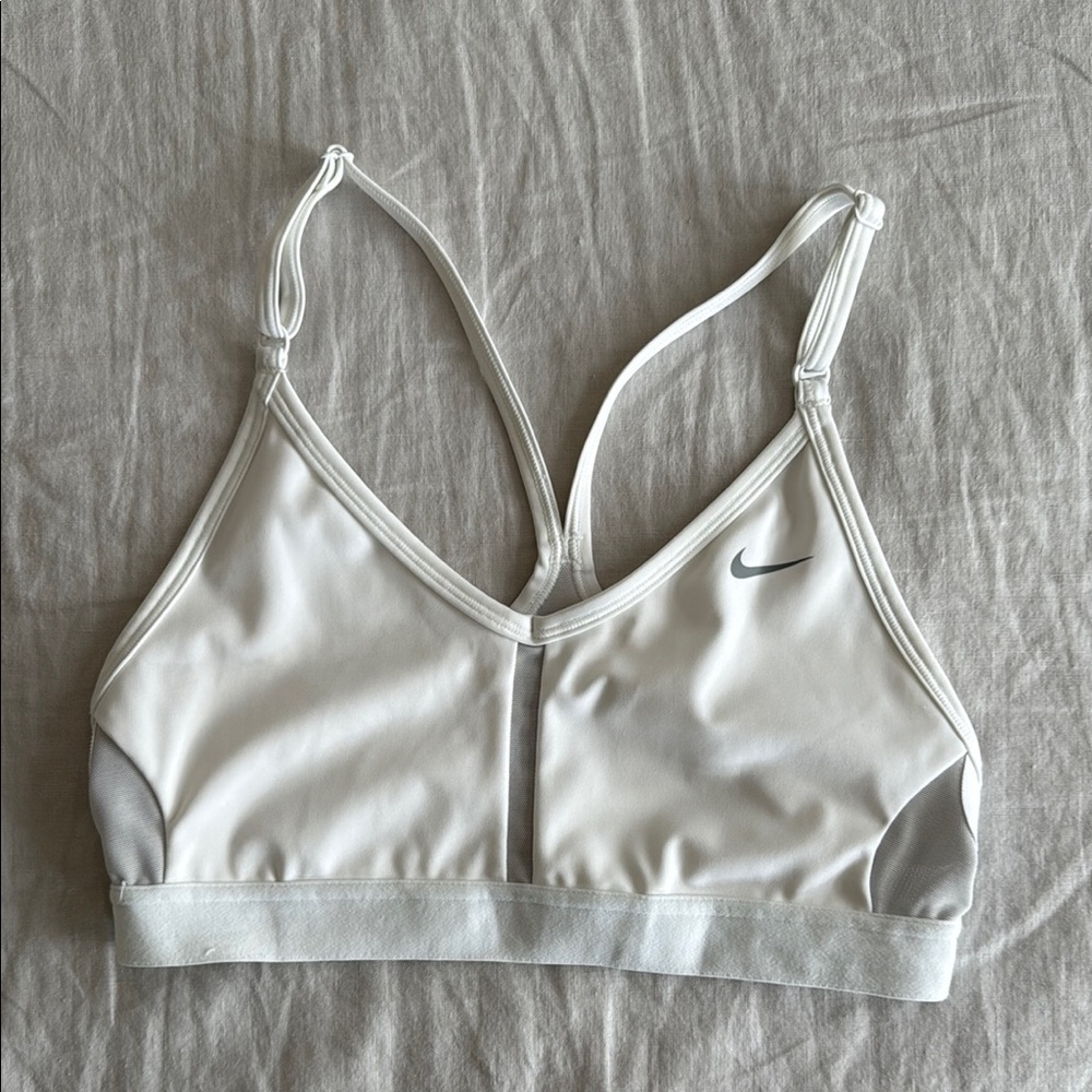 Nike White Sports Bra